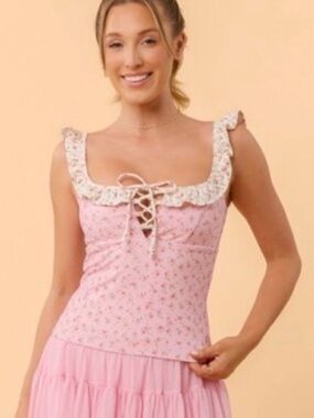 Blogilates Ruffle up tank X-Small NWT